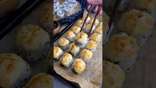 Запеченные роллы с самой вкусной шапочкой🍱🥢