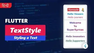 TextStyle in flutter | Stying of Text Widget | #flutterinhindi #flutter #dart #programming #super