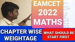 EAMCET MATHS WEIGHTAGE|MATHS WEIGHTAGE|CHAPTERS EAMCET COUNSELING 