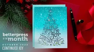 Spellbinders October 2023 BetterPress Plate of the Month – Continued Joy