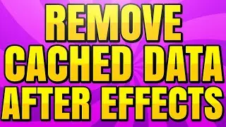 How to Remove Cached Data in After Effects CC (Delete Media Cache Files)