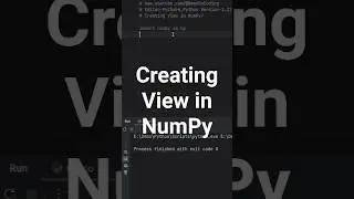 Create View in NumPy 
