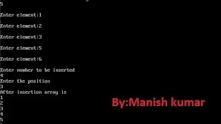 C program to insert a number at a given location in an array-37