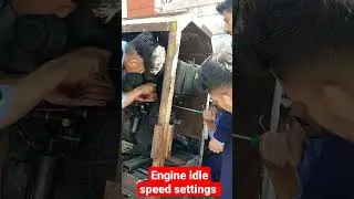 Engine idle speed adjustment.