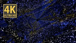 Abstract Background Video 4k Screensaver TV VJ LOOP NEON Mirror Yellow Blue Visual Infinity Sci-Fi