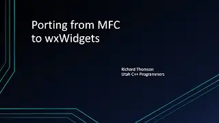 Porting from MFC to wxWidgets