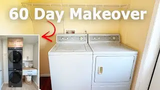 DIY EXTREME LAUNDRY MAKEOVER (60 Day Transformation!) // DIY Laundry Room Remodel on a budget
