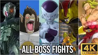 Dragon Ball Z: Ultimate Tenkaichi All Boss Fights + Endings (PS3/RPSC3) (4K60fps)