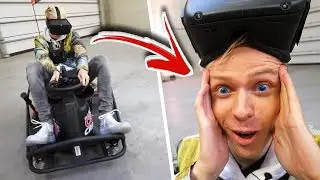 Racing a REAL Mario Go Kart in VR!