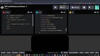 DIY 3D Card rotate on hover, only HTML and CSS under 9 minutes