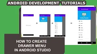 How to Create Drawer Menu in Android Studio - 48 - Android Development Tutorial for Beginners