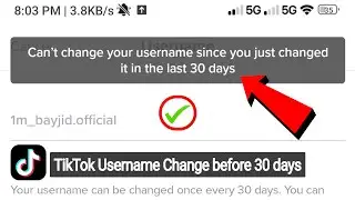 How to Change Tik Tok Username Before 30 Days Bangla || 