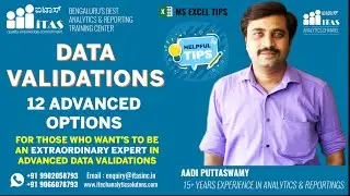 DATA VALIDATION USING FORMULAS - ENGLISH | ADVANCED EXCEL TIPS AND TRICKS