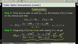 Week 9 : Lecture 46 : Polynomial Interpolation: Cubic Spline Interpolation