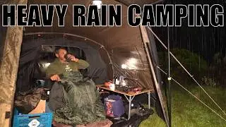 Car Camping Heavy Rain Storm