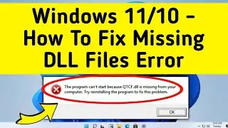 Windows 11/10 - How To Fix Missing DLL Files Error || How to Fix DLL Errors in Windows 11/10