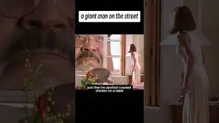 A giant man on the street 