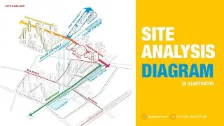 Site Analysis Axonometric Diagram in Adobe Illustrator