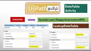 UiPath Tamil - Lookup DataTable Activity