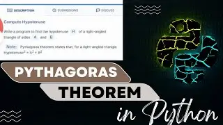 Pythagoras theorem problem solved in python