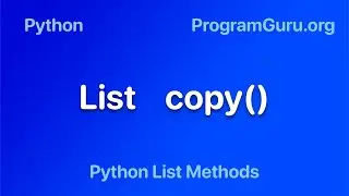 Python List copy() Method - Syntax & Examples - Make a Shallow Copy of List in Python