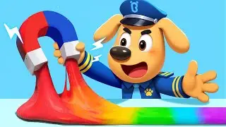 The Magic Magnet | Funny Stories | Safety Rules for Kids | Sheriff Labrador