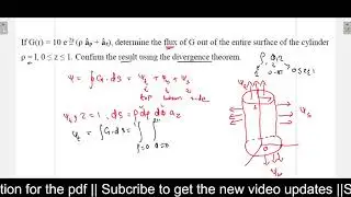 Numericals problem on Vector calculus and Divergence Theorem || Cylindrical Coordinate system