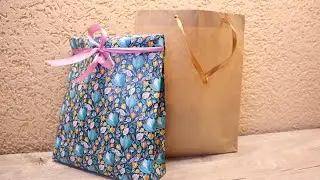 Подарочный пакет из упаковочной бумаги