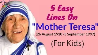 5 Easy Lines On Mother Teresa /Essay On Mother Teresa /Few Lines On Mother Teresa #MotherTeresaEssay