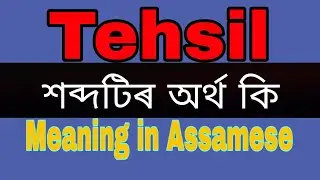 Tehsil meaning in Assamese/ Tehsil mane ki janibo paribo.