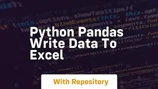 python pandas write data to excel