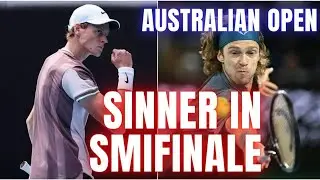 SINNER supera RUBLEV in 3 set, è SEMIFINALE a MELBOURNE