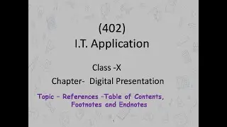 class X Foot Note and Table of Contents