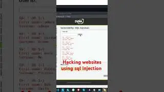 Hacking websites using sql injection