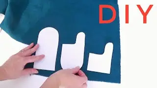 Сшила рукавички  из остатков ткани   / Бесплатная выкройка