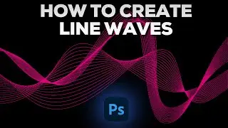 Learn to create line waves in photoshop