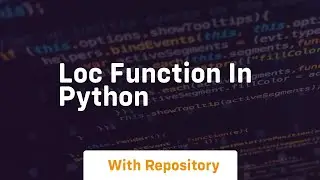 loc function in python