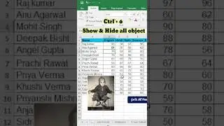 Excel Important Shortcut Key