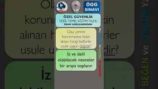 ÖGG / ÖZEL GÜVENLİK 103. TEMEL EĞİTİM YAZILI SINAV SORULARINDAN 