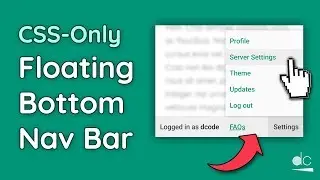 Floating Bottom Navigation Bar Tutorial - HTML & CSS Only (Web Design)