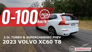 2023 Volvo XC60 T8 0-100km/h & engine sound