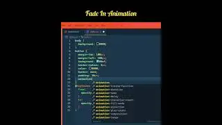 how to create fade in Animation in html css 