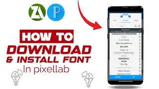 HOW TO DOWNLOAD AND INSTALL FONT IN PIXELLAB
