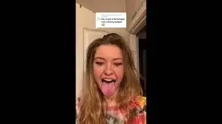 Long tongue girl 181