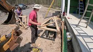 Lakehouse Build - EP34 - Front Porch Roof Trusses!
