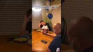 None of boy's friends attends his birthday party, but family got him a candle as gift, which he love