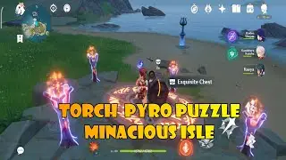 torch pyro puzzle minacious isle genshin impact