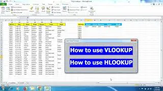 How to use Vlookup and Hlookup