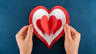 Valentine Pop Up Card - How to make Pop up Heart Cards - Easy Pop Up Card Tutorial