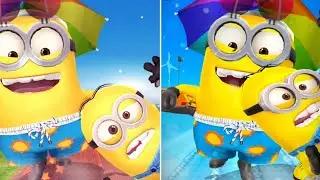 Mega Minion Beach Goer Runs at Minion Park & The Arctic Base | Despicable Me: Minion Rush